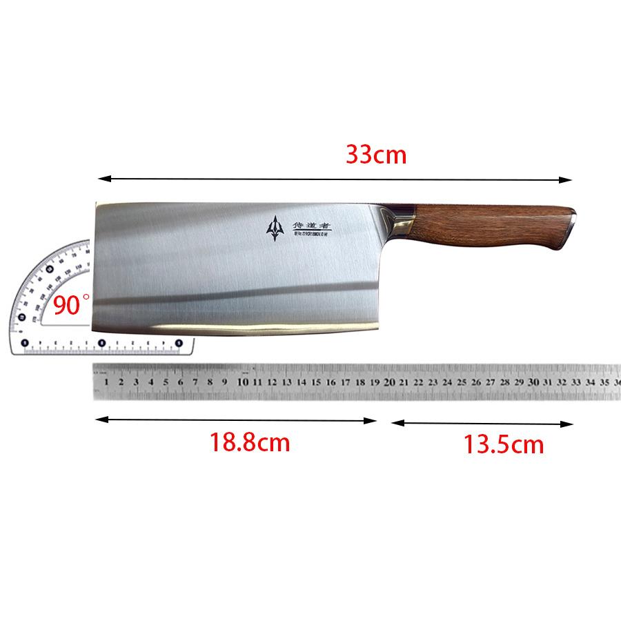 7.4 Inch Chopper Knife 9Cr18MoV Steel Blade Wood Handle Sharp Chef Cleaver Slicing Butcher Kitchen Knives Meat And Poultry Tools