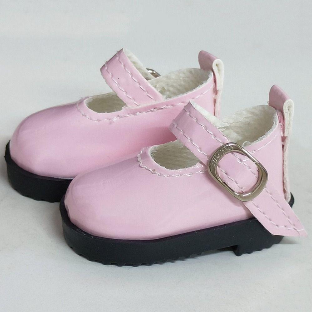 Flat Bottomed Toy Shoes Leather Leather Shoes Mini Doll Shoes 1/6 Point Doll