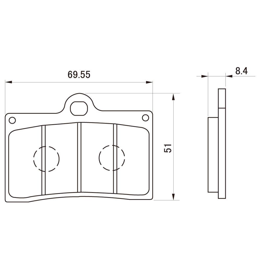 Тормозная колодка мотоцикла Daytona красная 916 Strada 900SS передняя 79847 резьба 63 (Полуметаллическая накладка) (94-98) (91-97) и т.д. нет