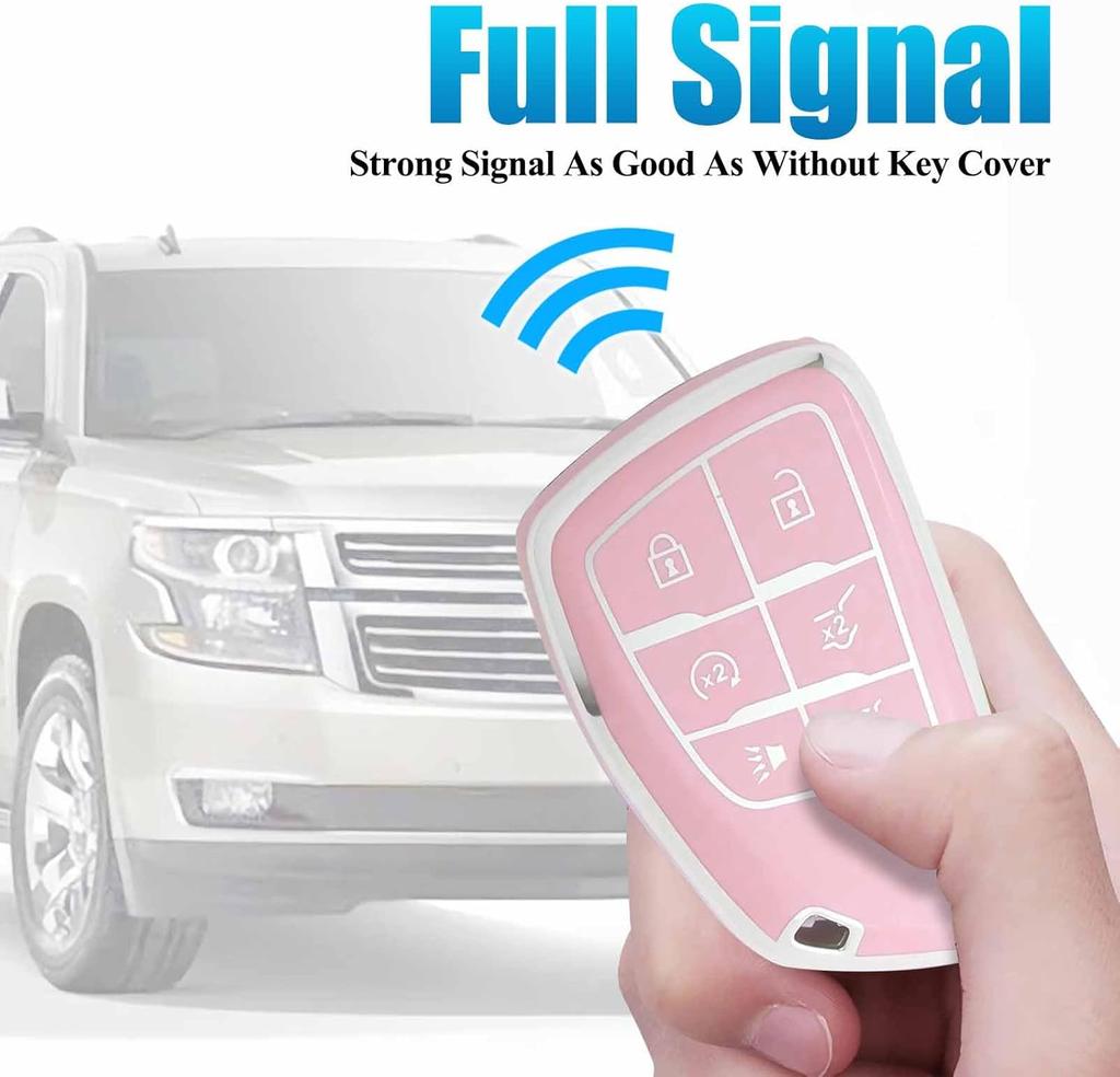 Чехол для брелока для Chevy Suburban Tahoe GMC Yukon Denali Buick Enclave с брелоком премиум-класса мягкий чехол для брелока из ТПУ дистанционный держатель для ключей 6 кнопок