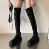 [2025 New] Over-The-Knee Boots Women Thick Sole Stretchy Figure-Flattering Square Toe Chunky Heels Autumn Winter Hot Sale