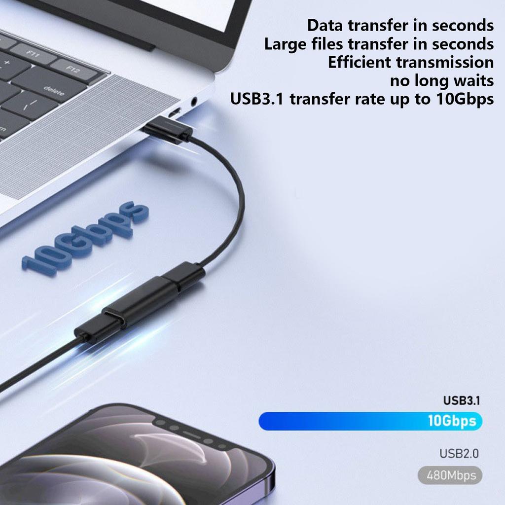 USB C удлинительный адаптер USB-разъемы Female to Male Адаптер-удлинитель USB Type C для подключения клавиатуры, мыши, принтера