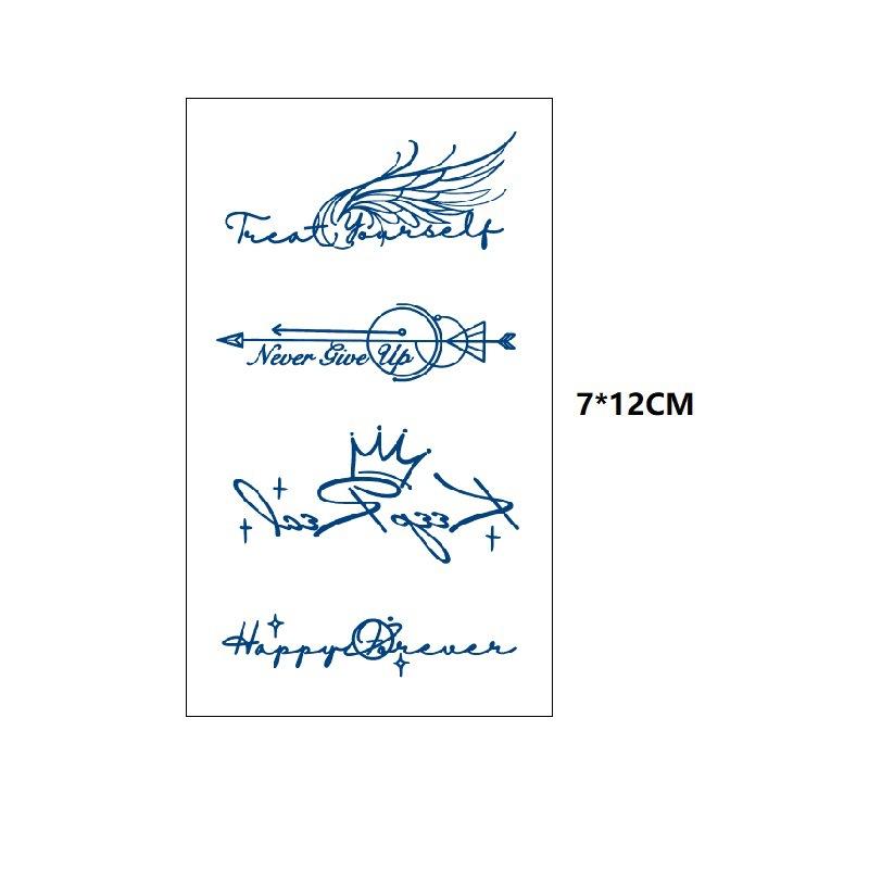 Маленький узор бабочка морская волна хвост рыбы другая сторона цветок маленький свежий сок травяной имитация грудь вода переводная татуировка наклейка