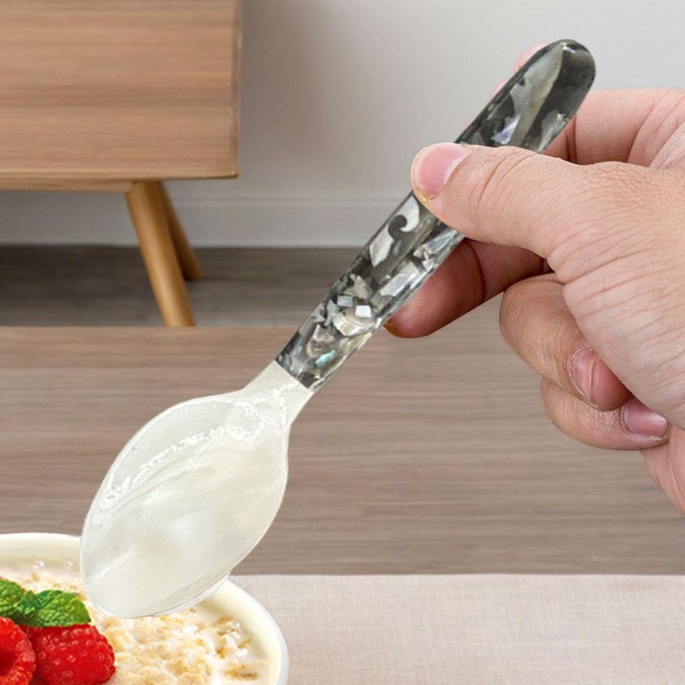 Coffee Gadgets Pearl Spoons Shell Dessert Spoon Polished Teaspoons  for Hotel Restaurant