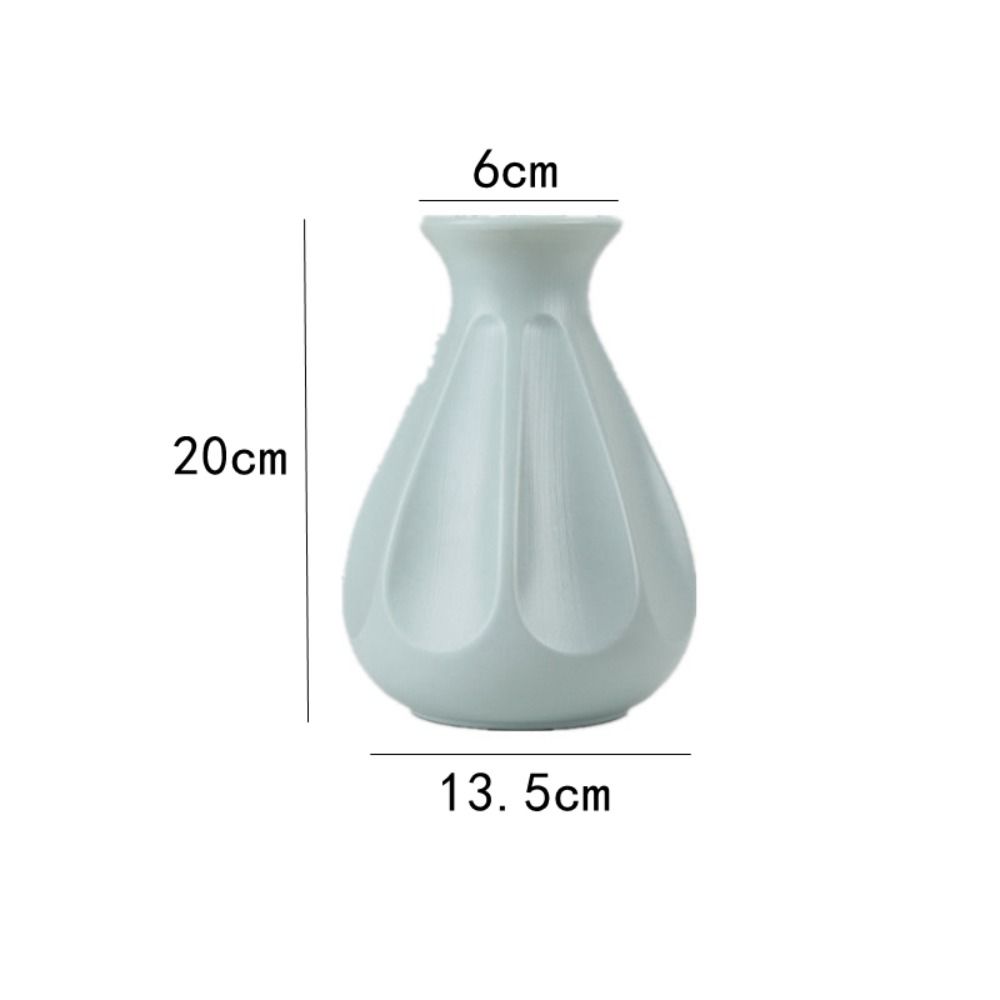 Anti Fall Flower Vase Fashion Imitation Ceramic Plastic Flower Pot Nordic Style Modern Flower Arrangement Home Decoration