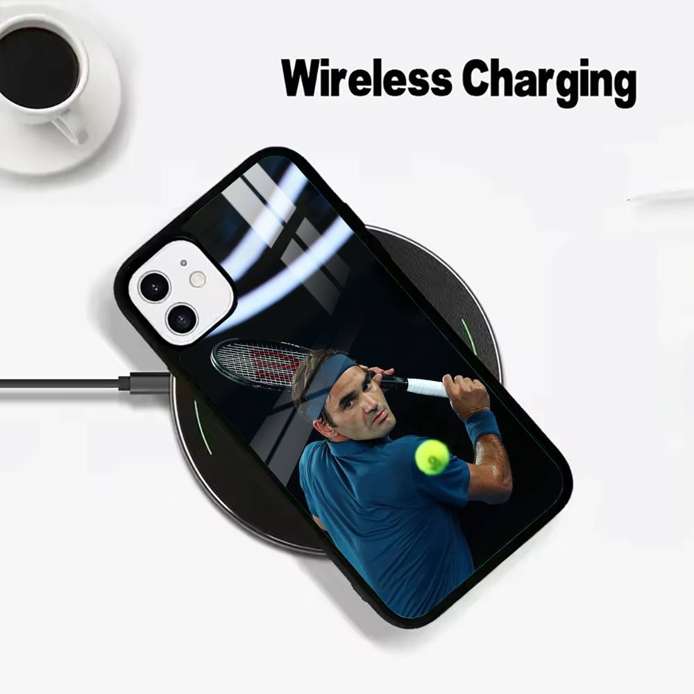 Tennis-Roger Federer For IPhone17 16 15 14 13 12 11 Plus Pro Max Plus Wireless Charger Phone Case