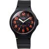 CaSio Men S Analog Quartz Watch Black Orange Mw 240 4bv