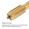 uxcell Straight Flute Tap, Metric, Left Side, Titanium , M35, Cobalt High Speed Steel, Machine Screws, Milling Machine M12x1.5