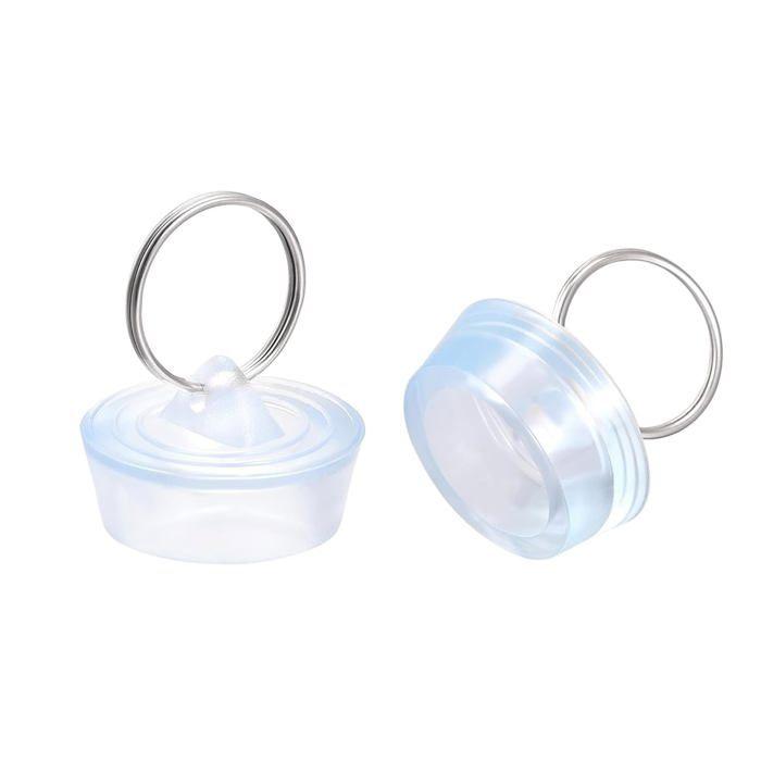 Bouchon de vidange - AIMOONSA - 29-32 mm - Bleu clair - Lot de 2 - Anneau de suspension