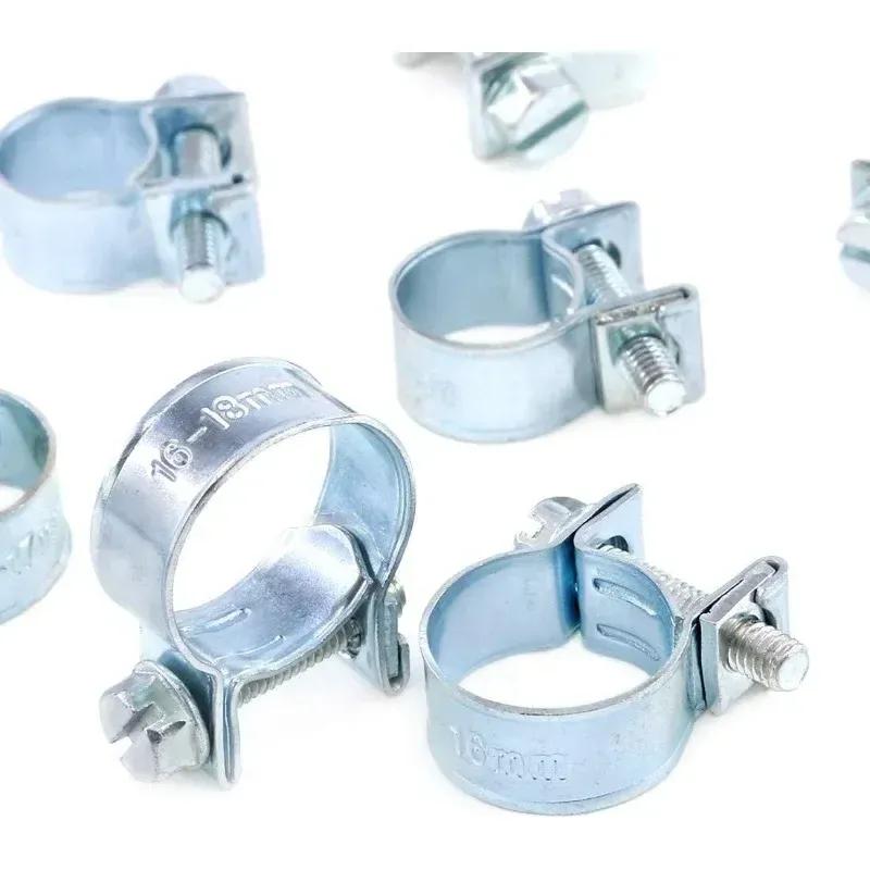 92pcs Hose Clamps Zinc Plated Fuel Injection Line Adjustable Metal Pipe Clamp Kit for Automotive Agriculture Construction