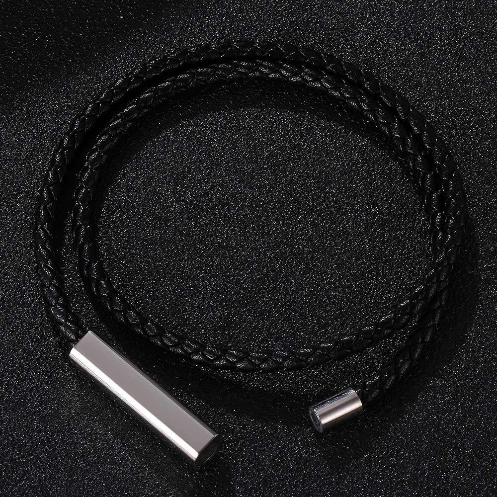 Модные черные кожаные браслеты мужские многослойные плетеные веревочные браслеты для мужчин женские браслеты ювелирные изделия