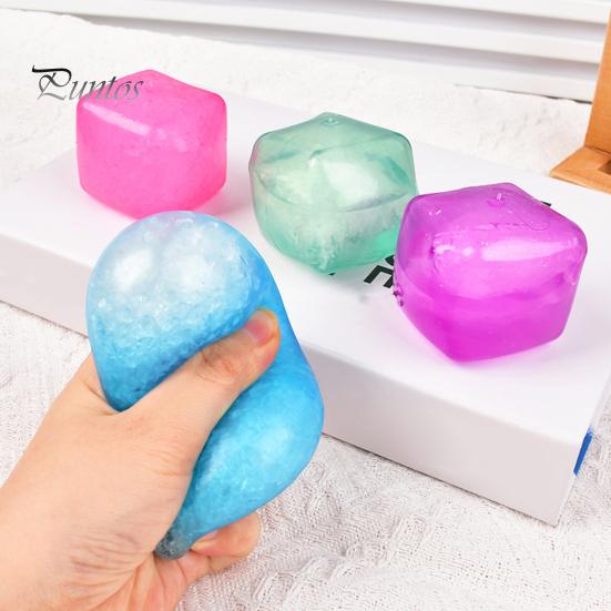 4 шт., кубик стресса, игрушка-непоседа, медленный отскок, TPR, облегчение тревоги, прозрачный пакет со льдом, сжимаемый мяч, сенсорная игрушка для детей, подростков, подарок для взрослых