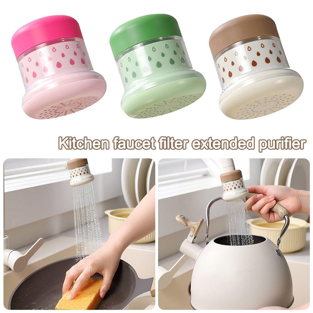 Water-saving Kitchen Sink Faucet Extender Rotatable Tap Water Filter Dopamine Kitchen Shower Head