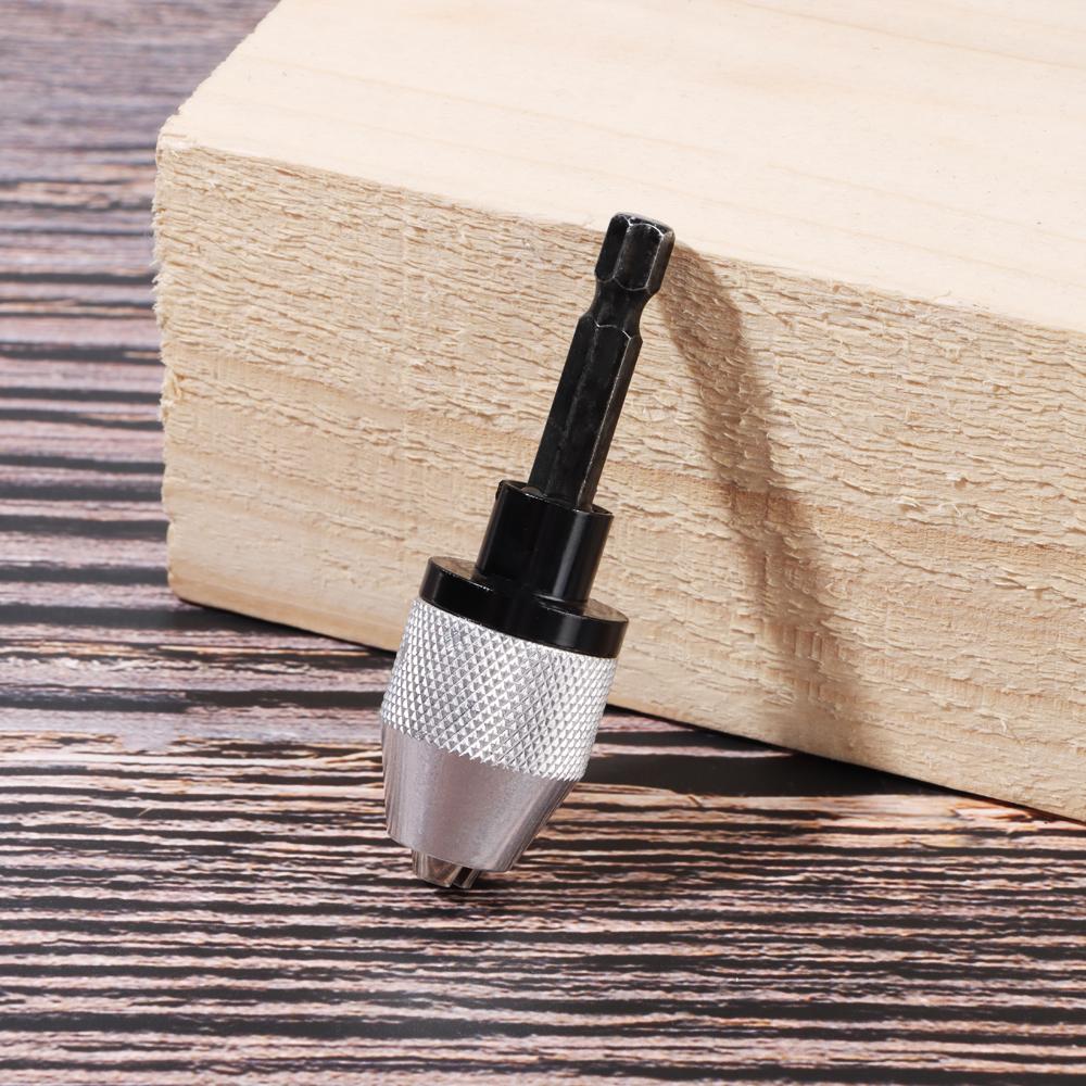 Shaft Quick Change Impact Drills Bits 1/4" Hex Shank Keyless Drill Chuck 0.3mm-8mm Round Shank