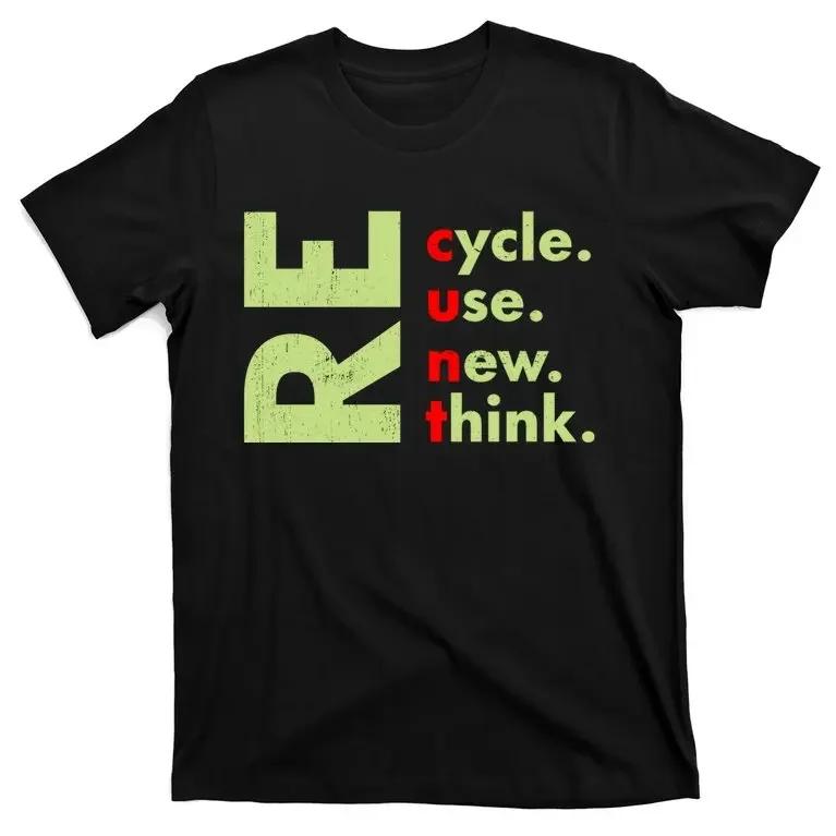 Recycle Reuse Renew Rethink Crisis Environmental Activism TShirt 100 Cotton ONeck Short Sleeve Casual Mens Tshirt Size S3XL