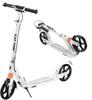 SFUN Kickboard Kick Scooter 20cm Big Tire Foldable 4 Levels Adjustable For PL Insurance Included Children/Adults (White)