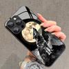 Стильный чехол для телефона из стекла с рисунком ночного волка для iPhone 17 16 15 14 13 12 11 Pro Max 16E 17Air 7 8 15 Plus XR XS X