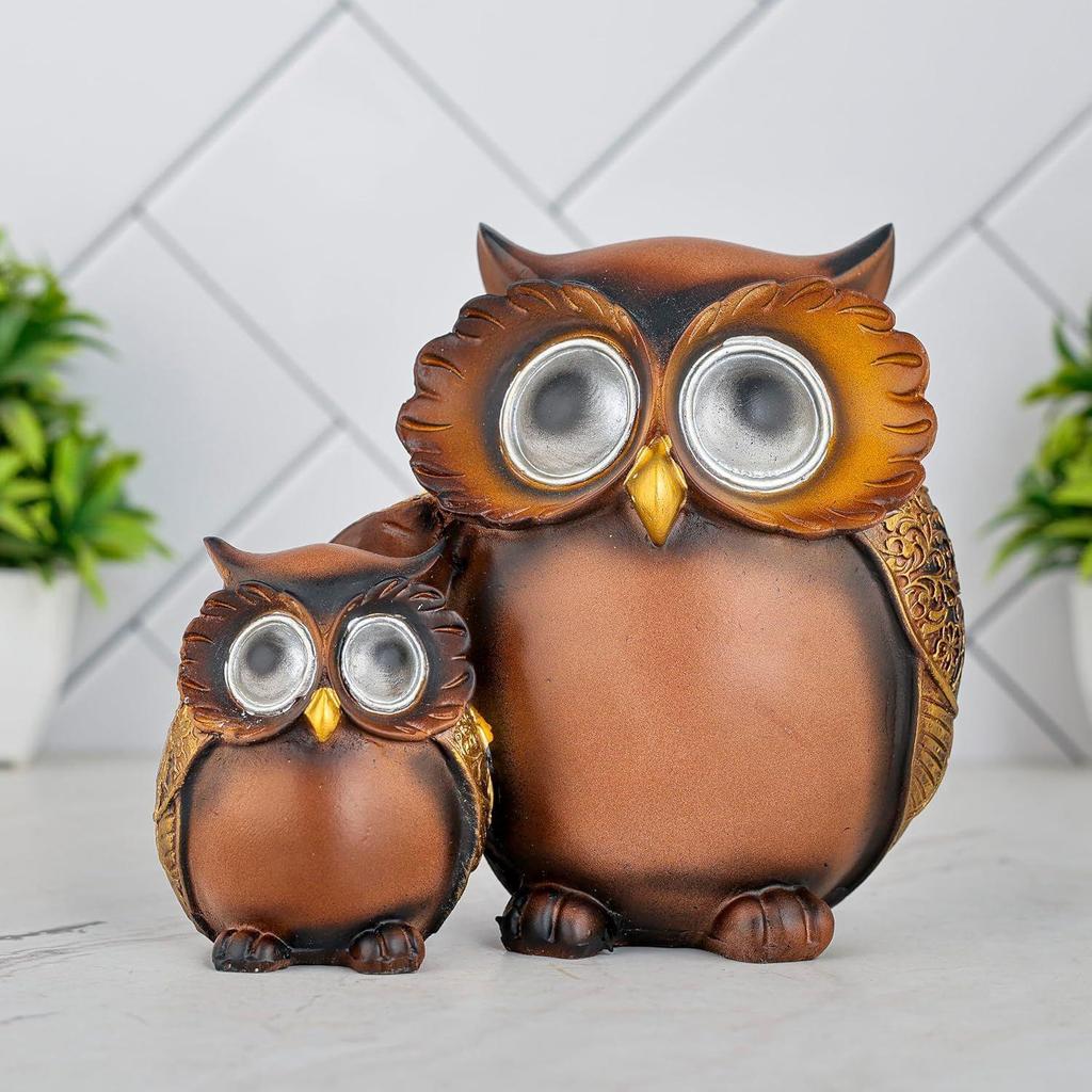 Owl Statue for Good Luck Showpiece Home Decor Items for Living Room and Gifts