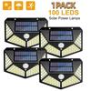 1/2/4/6Pcs 100 LED Wall Lights Outdoor Solar Lamp PIR Motion Sensor Solar Powered Sunlight Street Light for Garden Decoration