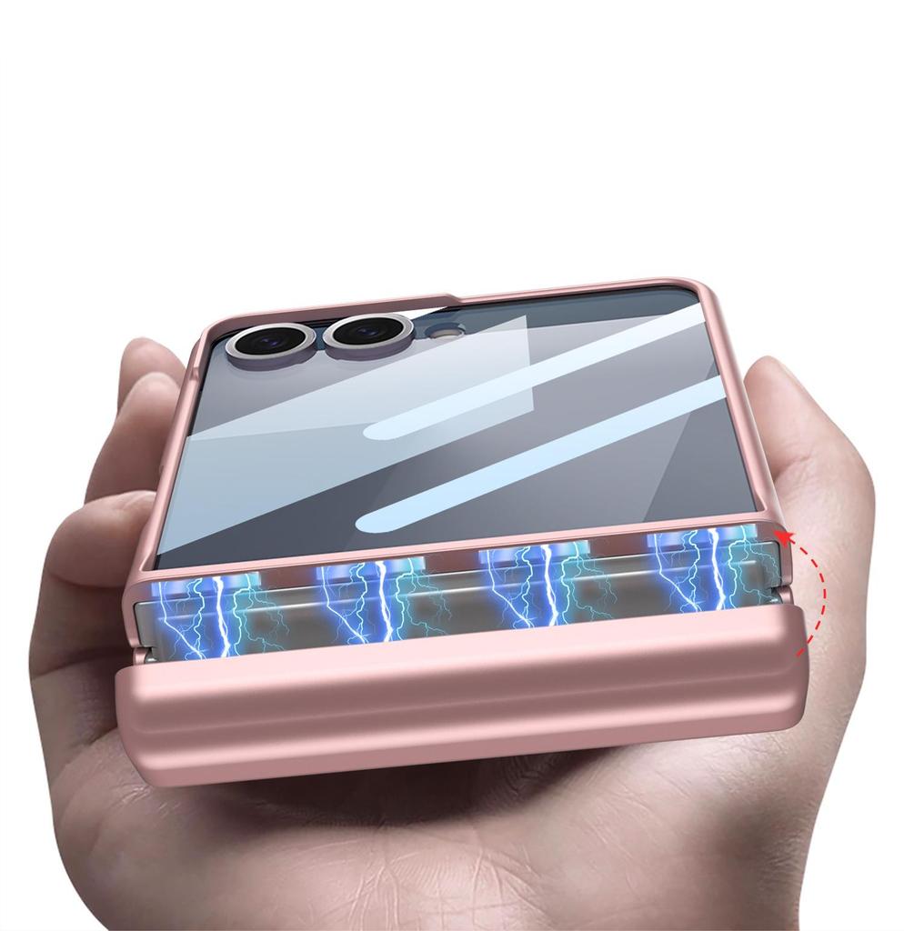 Чехол для Samsung Z Flip7: Модный Магнитный Защитный Чехол с Держателем для Стилуса