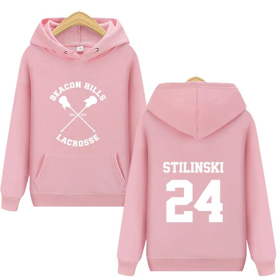 Teen Wolf Stilinski 24 с принтом, женские толстовки с длинными рукавами и карманами, повседневная уличная одежда, женская новинка, одежда