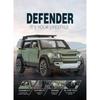 1/32 Range Rover Defender SUV Alloy Car Model Diecast Metal Toy Simulation Off-road Vehicles Model Sound and Light Toys Car Gift