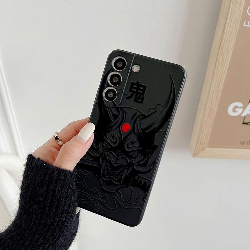 Японское искусство Самурайская голова призрака Чехол для наушников Для Samsung Galaxy S26 S25 Ultra S24 S23 S22 Plus S21 S20 FE A37 A57 Силиконовый чехол