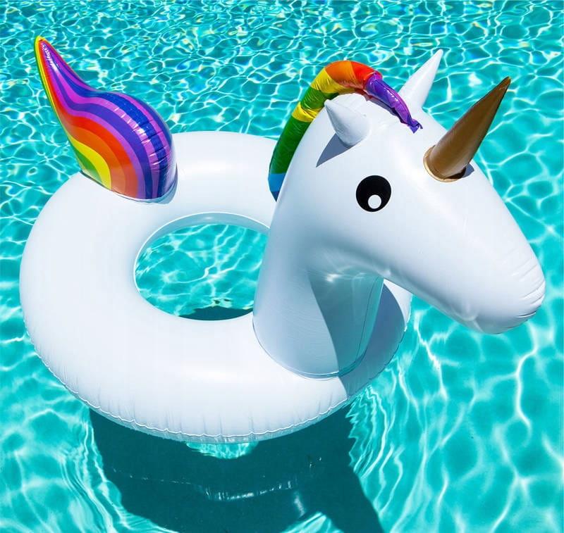 Unicorn inflatable holiday mattress ring 90 cm for swimming pool