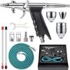 Airbrush Kit,Double Action Trigger Airbrush Gun,Airbrush Spray Tool Set for Painting Nails Cake Tattoo Makeup