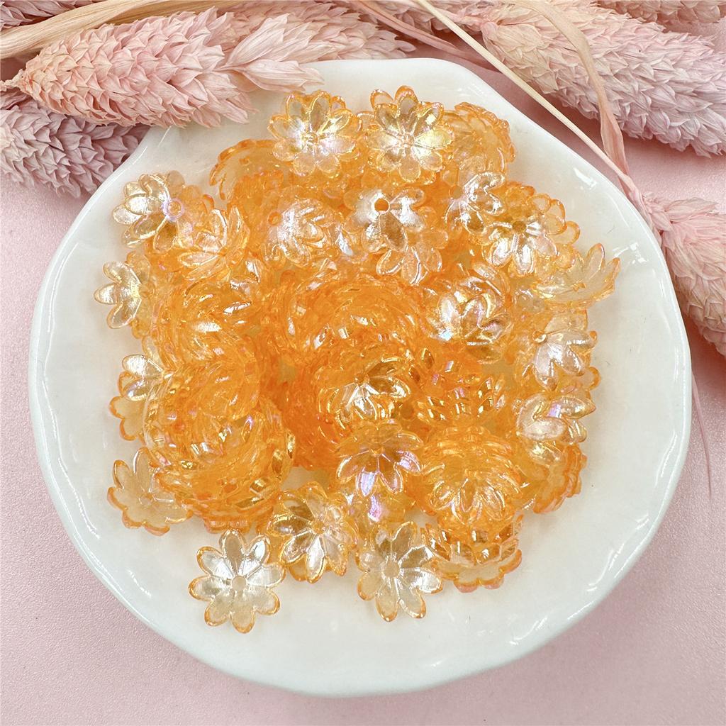 Товары для домашней вечеринки Акриловые бусины 100 шт. Для изготовления ювелирных изделий Ручная работа DIY Распорные бусины для браслета Ожерелье Форма подсолнуха 9,5 мм