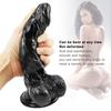 Черный супер кожаный реалистичный фаллоимитатор, мягкая присоска, большой пенис, член, взрослые секс-игрушки для женщин, женский мастурбато, игрушки для взрослых