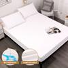 Solid Mattress Protector with Elastic Band Sanding Breathable Anti-mite Bed Mattress Cover Queen King