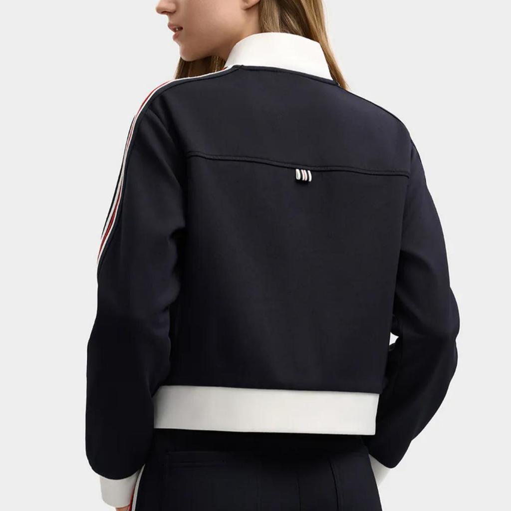Fila Наследие Повседневная Мода Милый Крутой Стиль Гибкий Жесткий Эластичный С Длинным Рукавом Короткий Свободный Трикотажный Топ Женские топы Легендарный-Синий F11W548503FNV