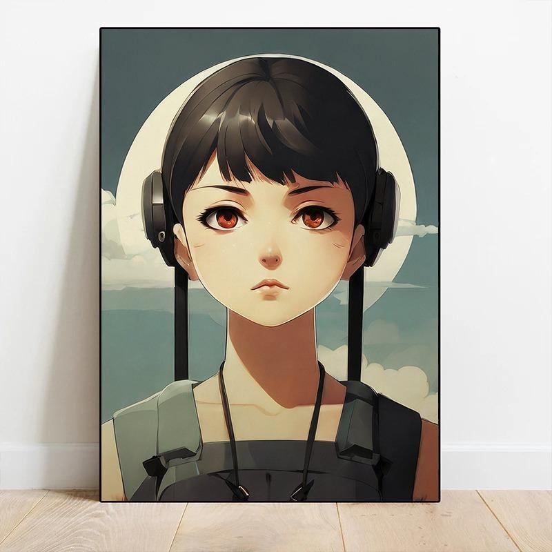Minimal Colors Anime Manga Japanese Girl Posters and Prints Canvas Printing Wall Art Picture for Living Room Home Decoration