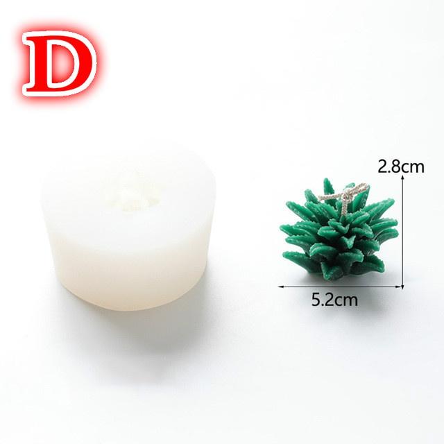 3D Форма для свечи в виде суккулентов, Силиконовая форма для кактуса, Форма для подсвечника, Силиконовая форма для гипса, Форма для свечи
