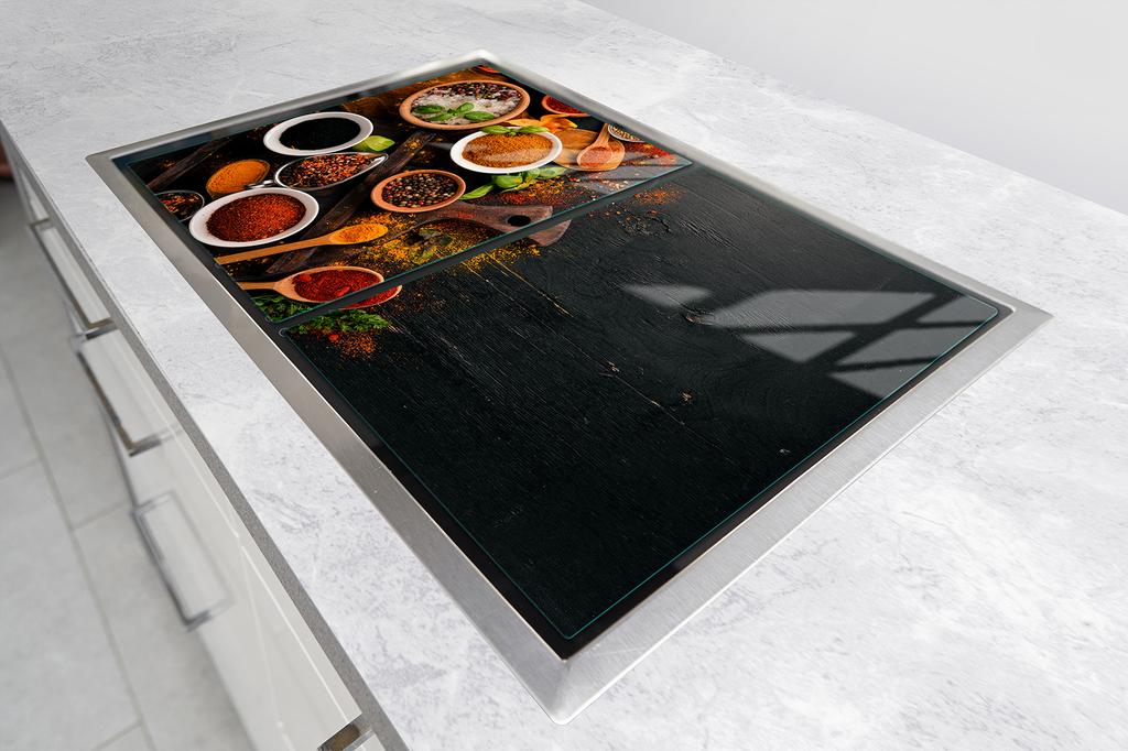 Glass protective plate for the stove 2x45x52 Kitchen