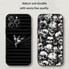 Крутой хип-хоп логотип Череп плакат Чехол для телефона Для iPhone 17 16 e 15 14 13 12 Plus Mini Pro Max Мягкий черный Ударопрочный чехол