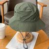 Летняя шляпа унисекс с пряжкой, водонепроницаемый купольный верх, ветрозащитный ремешок на шнуровке, защита от солнца, защита от ультрафиолета, однотонная кепка для отдыха на открытом воздухе, рыбалка, кемпинг