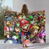 Retro M-Mario Bros Game Cartoon Flannel Blanket,Ultra Soft Warm Plush Throw for Home Bedroom Bed Sofa Cover Camping Picnic gift