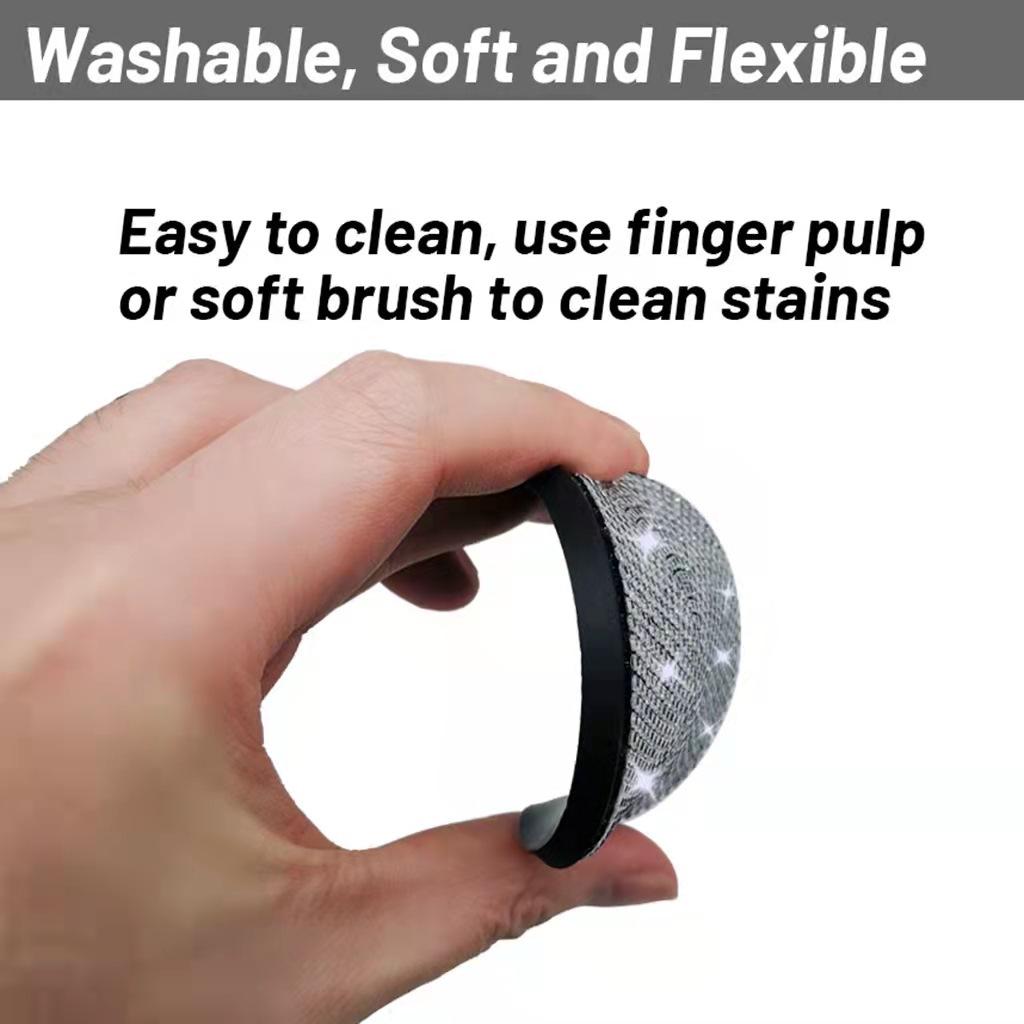 2PCS Diamond Car Coaster Water Cup Slot Non-Slip Mat Silica Gel Pad Cup Holder Mat Car Gadget Bling Car Accessories for Woman