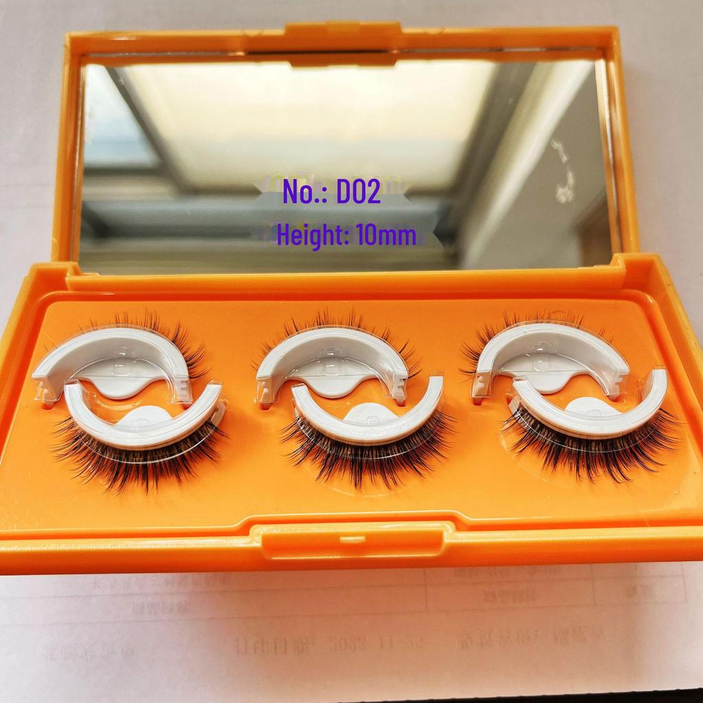 Самоклеящиеся полоски для ресниц Qiao Zitong: Три пары прочных, удобных и долговечных накладных ресниц.