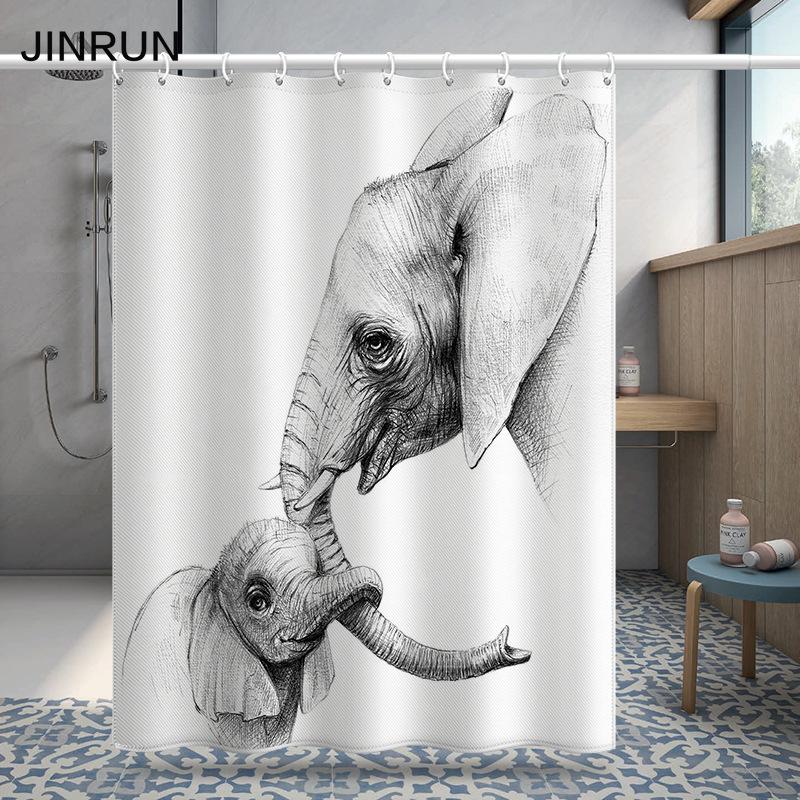 Bathroom Thickened Waterproof Curtain Mildew Proof Shower Curtain Shower Partition Curtain Shower Curtain Bathroom Curtain Free Perforation