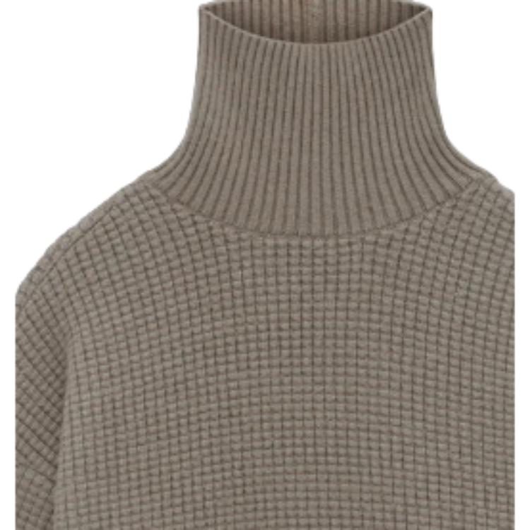 Fear of God Essentials Heavy Waffle Turtleneck Heather Grey Men Tops 192HO246191F