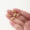 10pcs/lot 14K 18K Gold Lobster Clasps With Jump Ring Necklace Bracelet Extender Chain Connectors For DIY Jewelry Making Findings