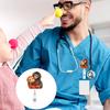 Держатель для ID-карты, вращающийся бейдж-ритейлер с плавно выдвигающимся шнуром 24 дюйма, нейлоновая петля, акриловый зажим для медсестер, врачей, студентов, офисного использования