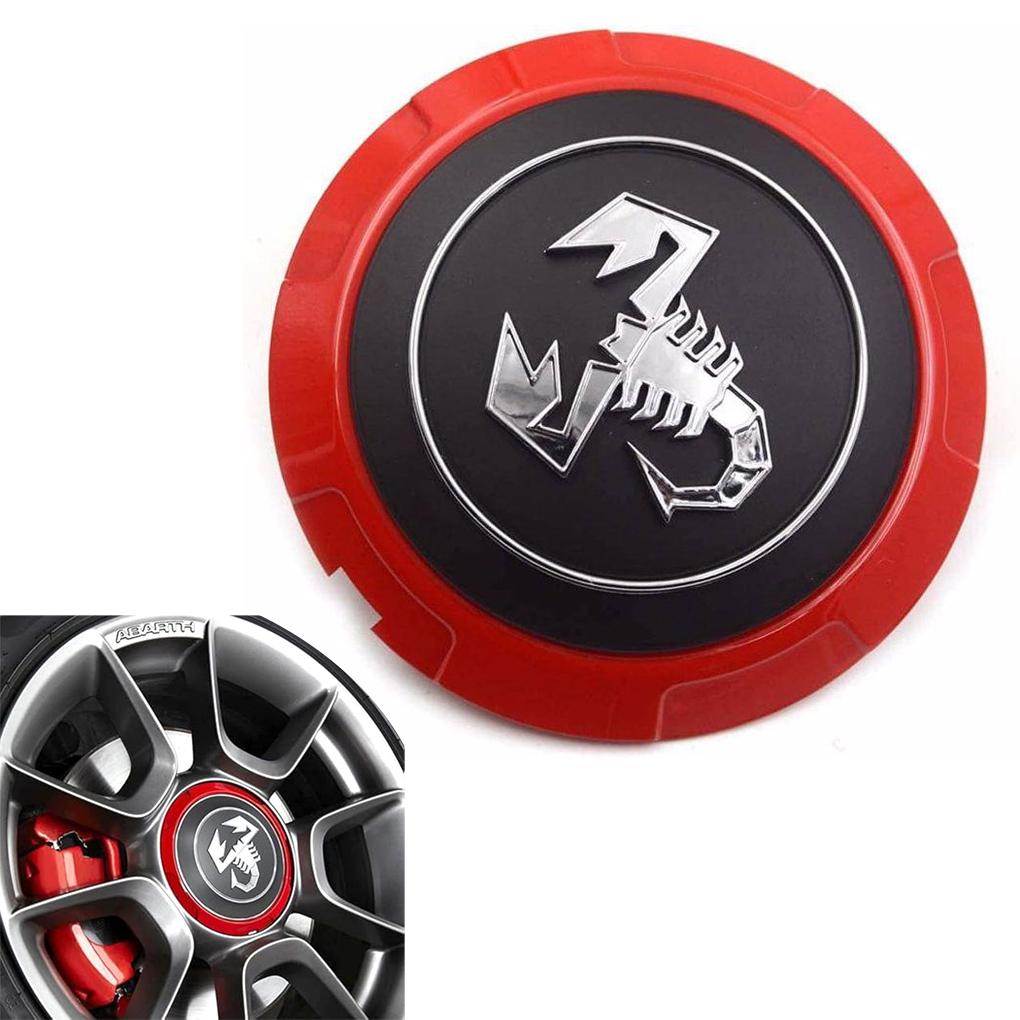 4 шт. Колпачки ступицы колеса Scorpion для Abarth 133 мм с логотипом Scorpion, значок-эмблема Fiat500 Punto