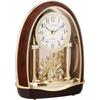 RHYTHM Citizen Настольные радиоуправляемые аналоговые часы с 12 мелодиями, Коричневые, CITIZEN PARDREAM R414 (4RN414-023)