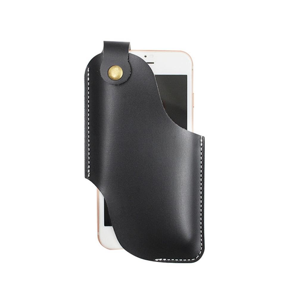 Durable Phone Belt Holder Pouch Universal Black Phone Holster with Belt Loops for Men Carrying Pouch