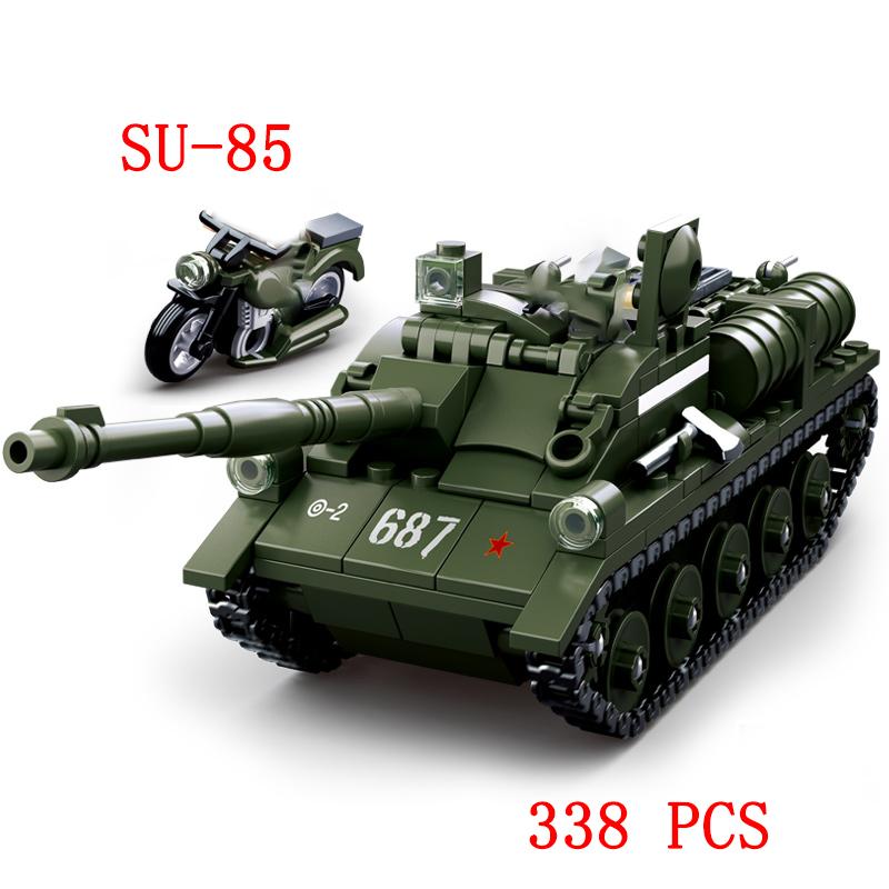 Военная техника Танки Наборы SWAT Армия Городская полиция Т-34 Модель Строительные блоки Сделай сам Кирпичики Детские игрушки Классика Вторая мировая война ВМВ