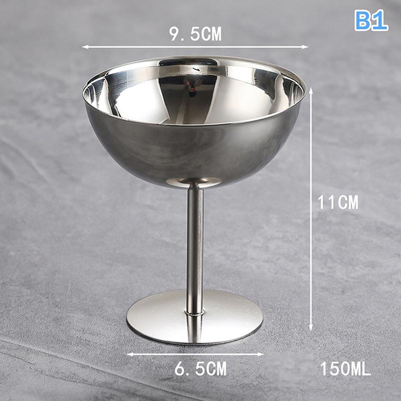 Retro High-Foot Dessert Cup 304 Stainless Steel Luxury Container for Ice Cream Cocktails Pudding Hotel & Restaurant Quality